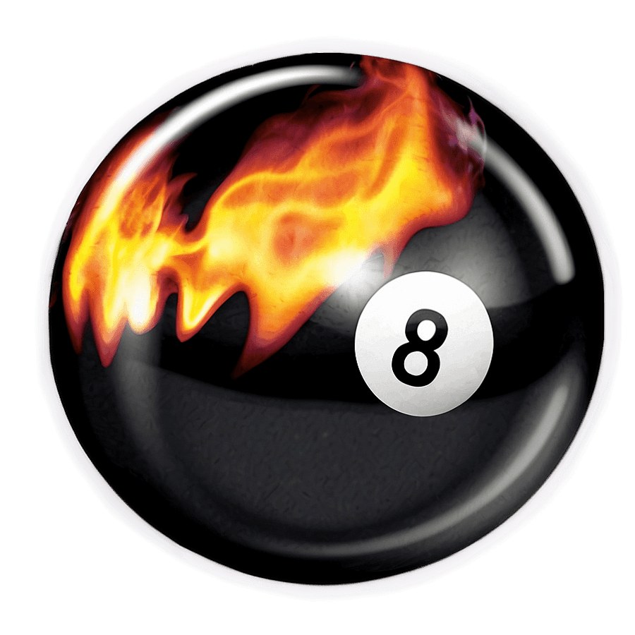 Flaming 8 Ball PNG 05262024