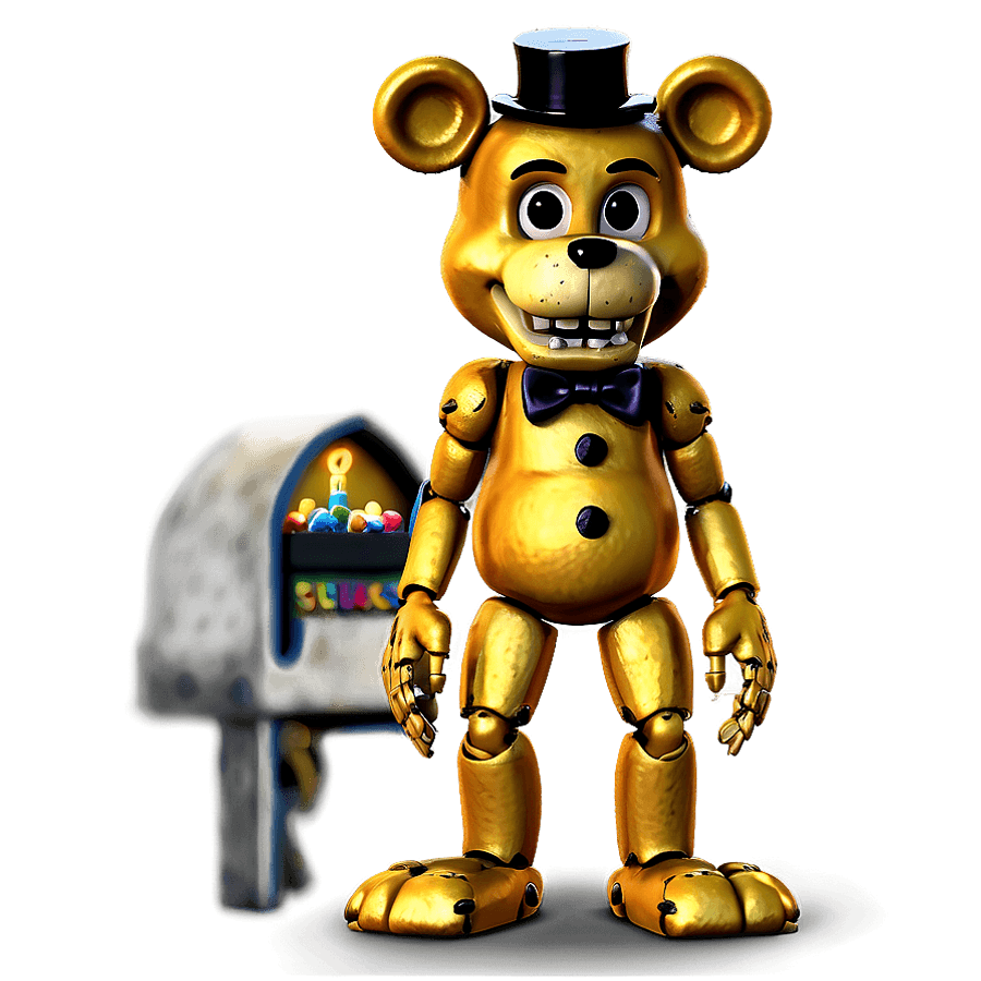 Golden Freddy Full Body Pose PNG ojj9
