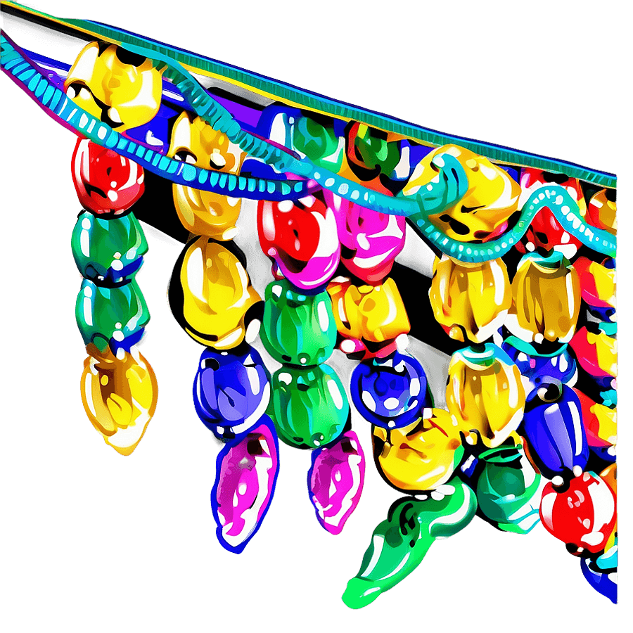 Mardi Gras Beads Vector PNG rbe45