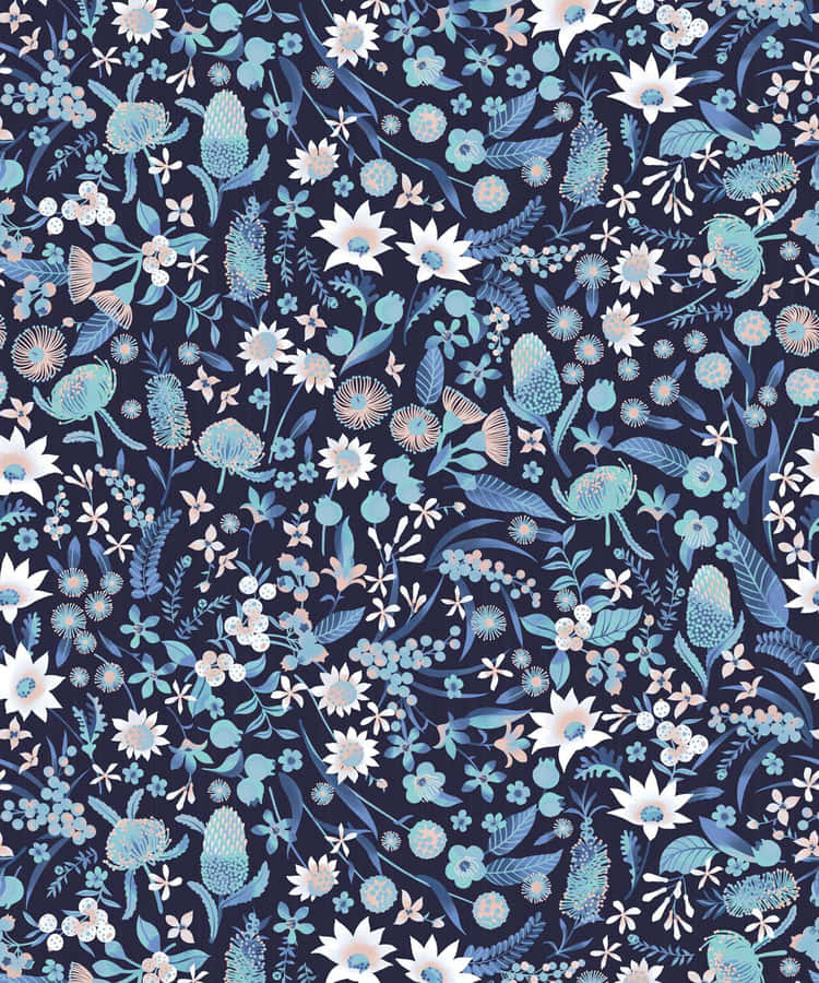 Blomsterprint1100 x 1320 tapet