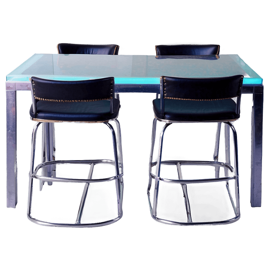 Restaurant Table with Bar Stools PNG 68