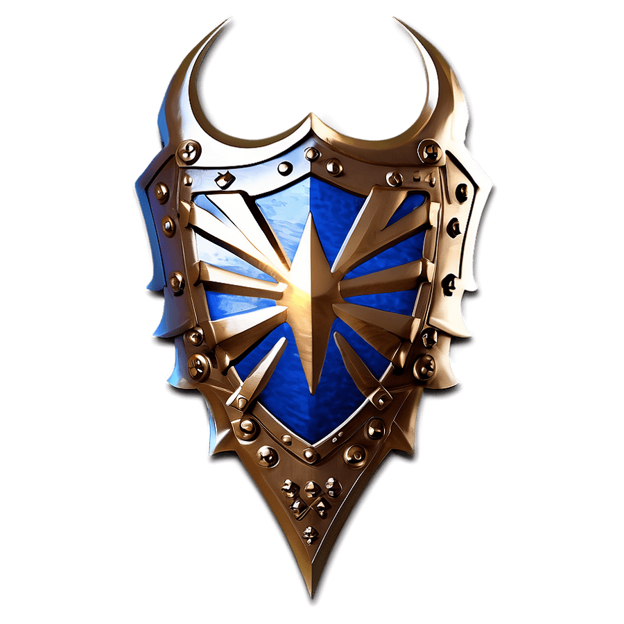 Fantasy Gold Shield PNG 93