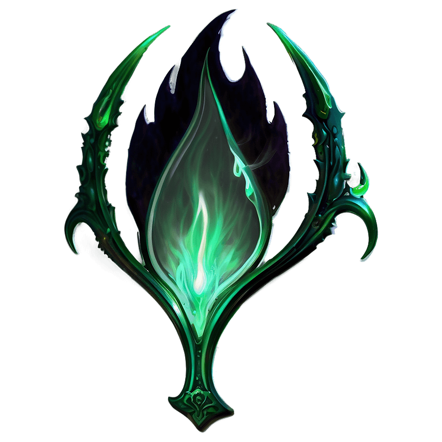 Mystic Green Flame PNG 06112024