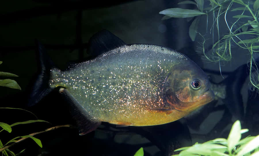 Rotbauch-Piranha schwimmt im Aquarium