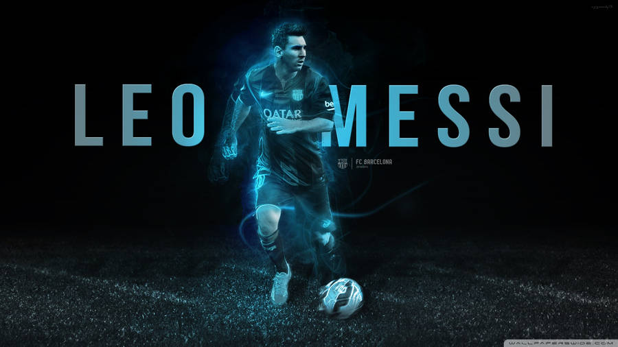 Download Leo Messi Neon Blue Wallpaper Wallpapers Com