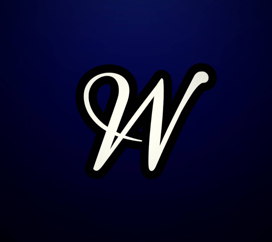 Download Letter W White Cursive Wallpaper | Wallpapers.com