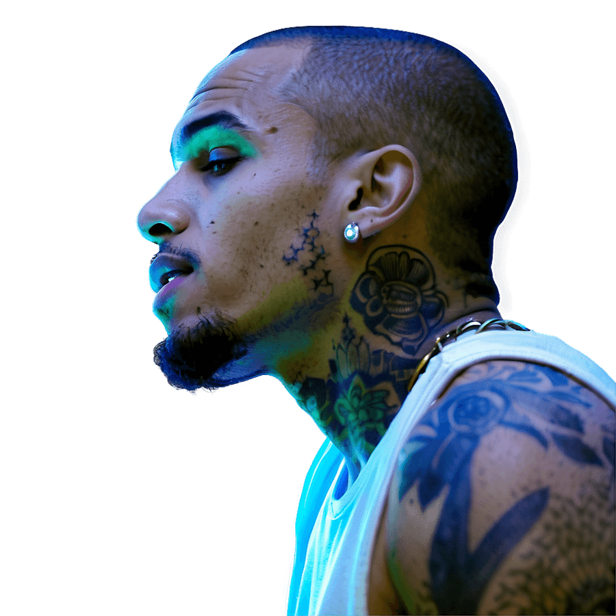 Chris Brown Side Profile PNG 37