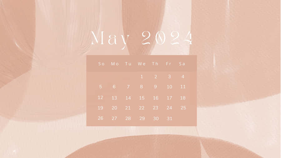 Mai 2024 Abstrakter Kalender Ästhetik