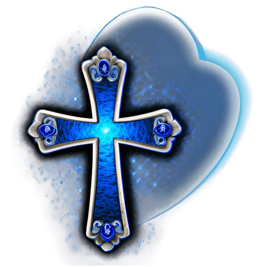 Radiant Blue Cross PNG avi38