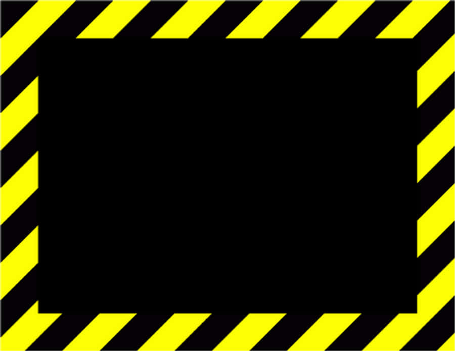 Yellow Black Striped Warning Border