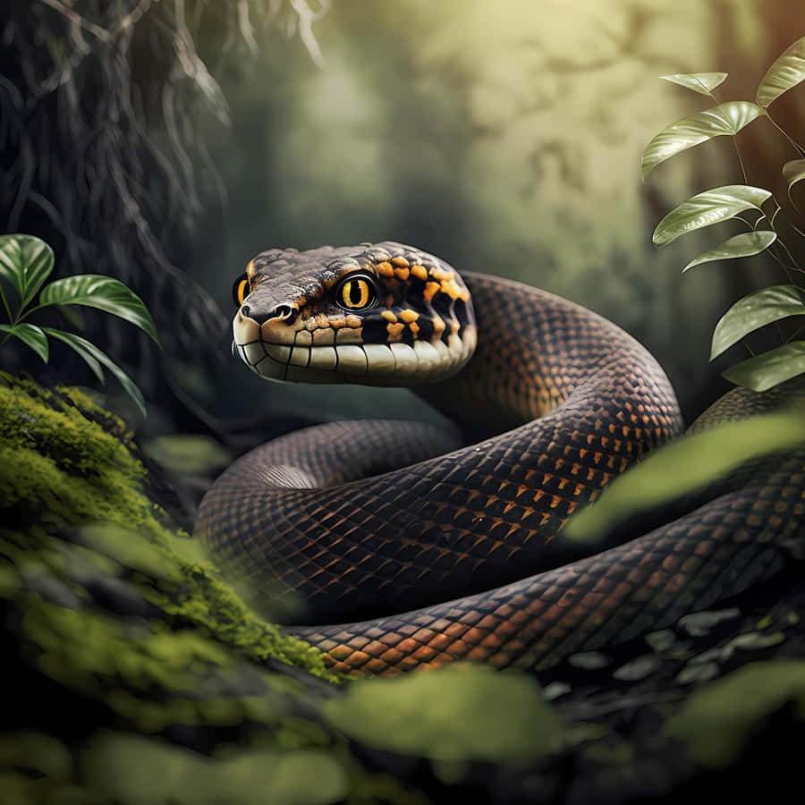 Serpente Tigre nel Habitat Naturale