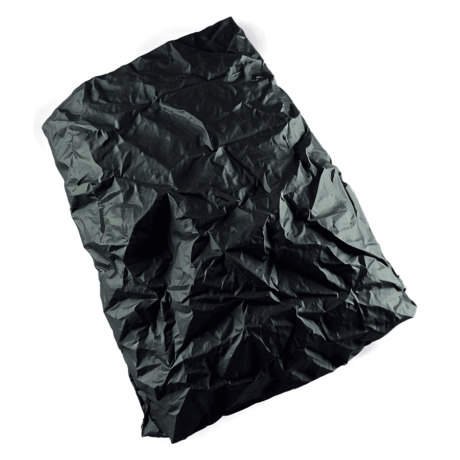 Crumpled Black Paper Texture PNG 06242024