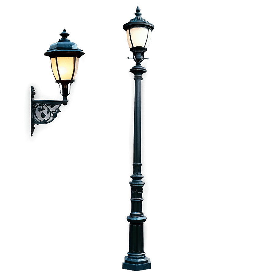 Classic European Light Post PNG swb