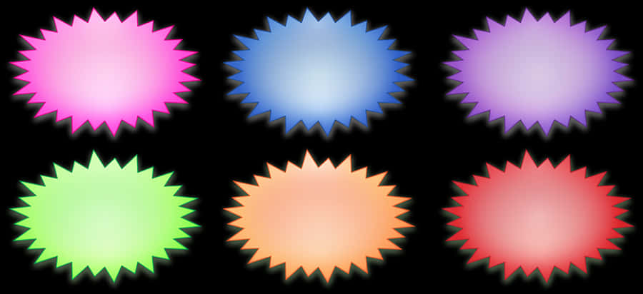Colorful Starburst Shapes Background