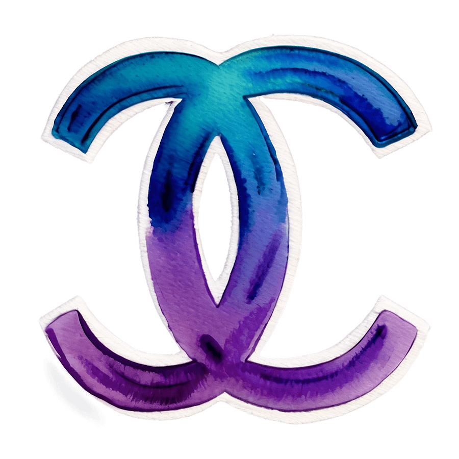 Watercolor Chanel Logo PNG tfc86