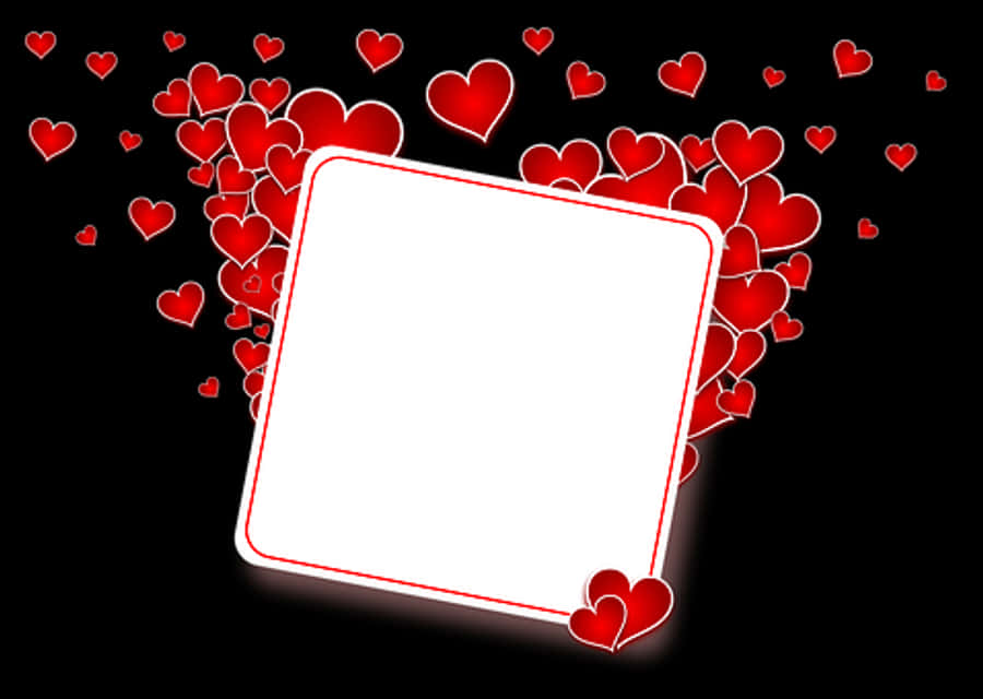 Valentines Heart Postcard Template