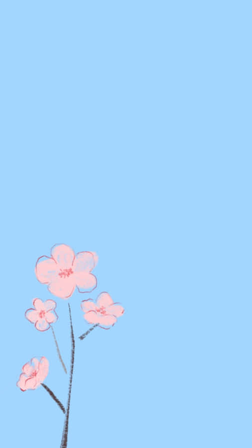 Minimalistisk Forårsblomst Kunst