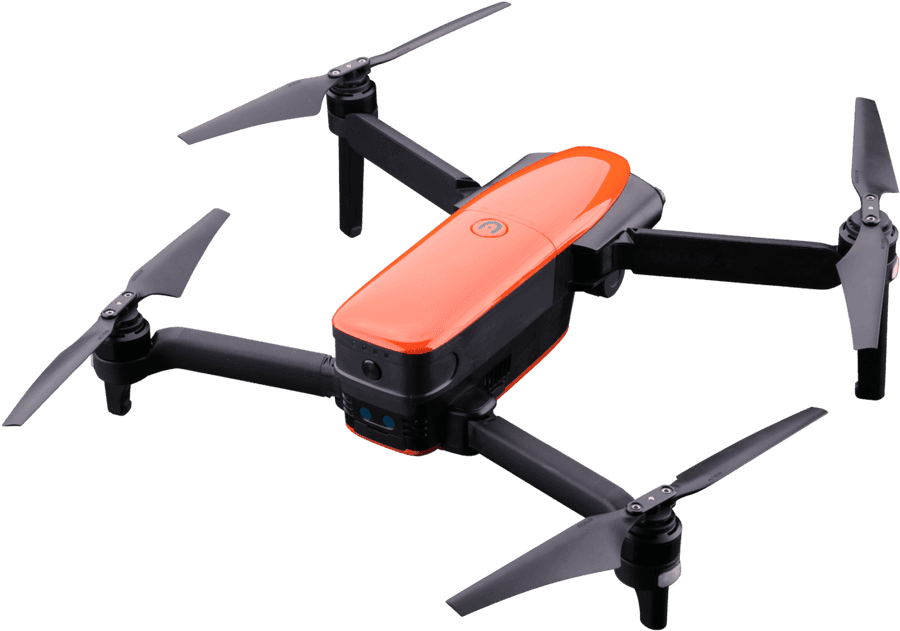 Orange Black Quadcopter Drone