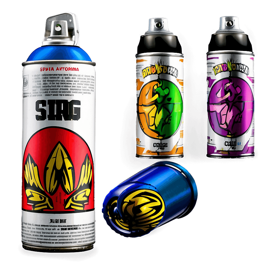 Spray Can Set PNG 05252024