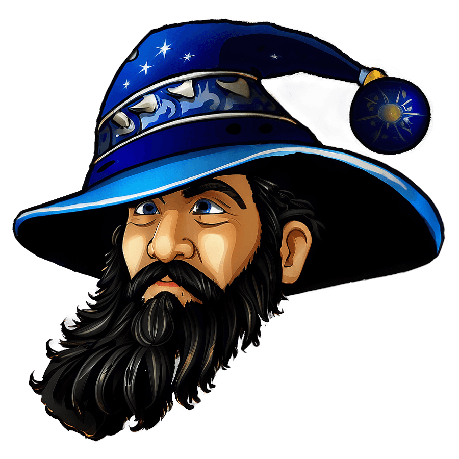 Wizard Hat with Scrolls PNG upj
