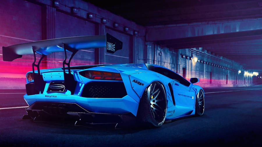 Download Light Blue Lamborghini Aventador Wallpaper Wallpapers Com