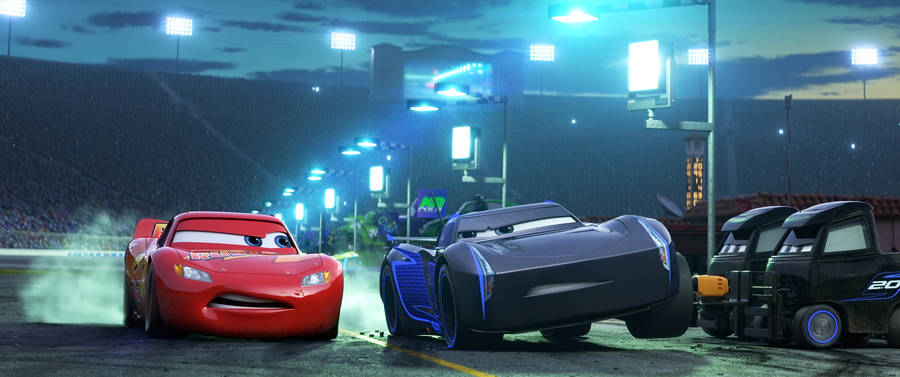 Download Lightning Mcqueen And Jackson Cars 3 Wallpaper | Wallpapers.com