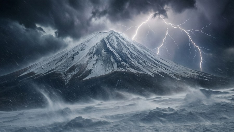 Lightning Storm Summit Wallpaper