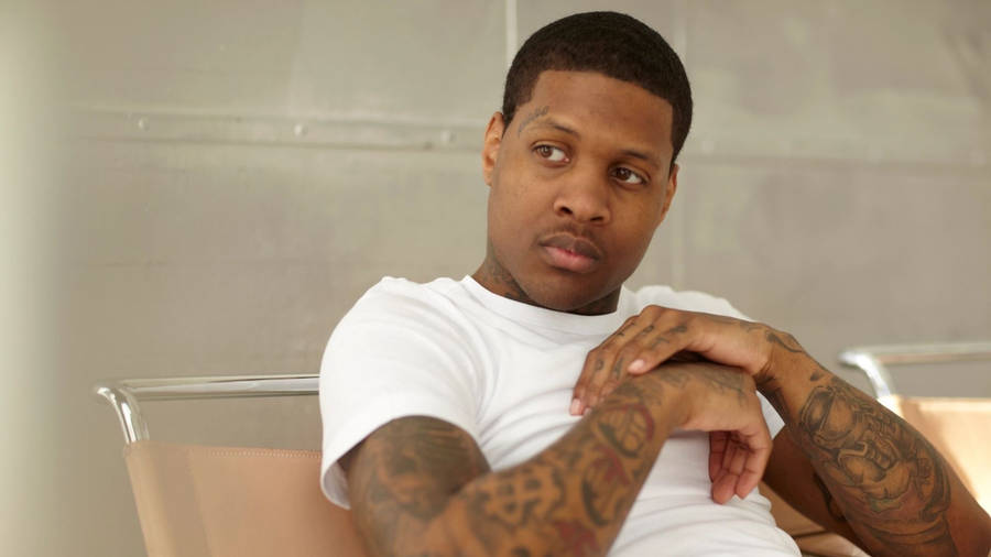 Download Lil Durk White Tee Wallpaper | Wallpapers.com