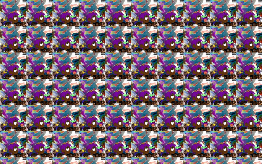 Lil Uzi Vert tiled photo collage desktop wallpaper.