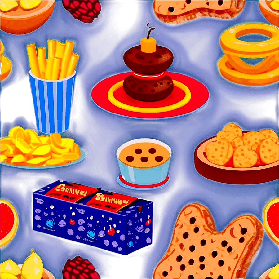 Disney Snacks Pattern PNG cwf
