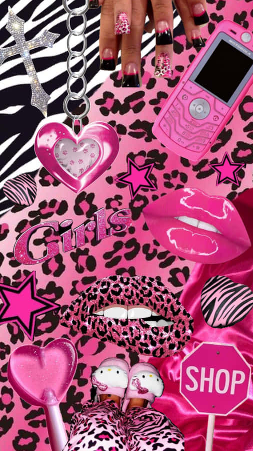 Colagem Estética Mc Bling Rosa e Preta