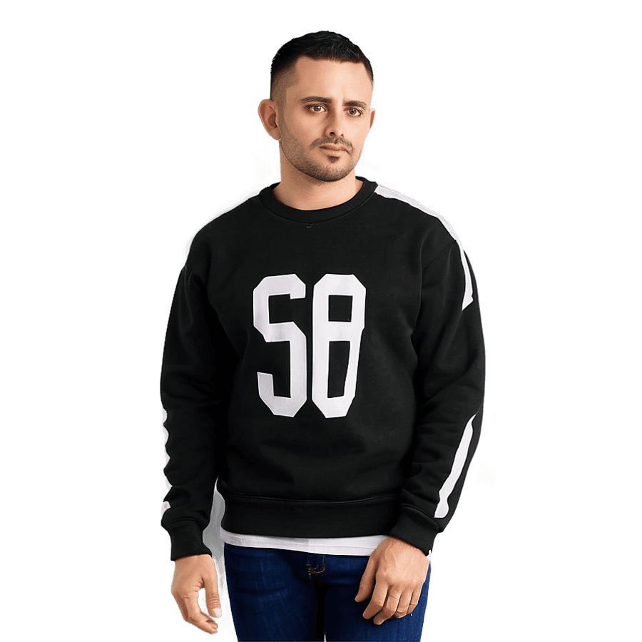 Elegant Black Sweatshirt for Dressing Up PNG 06272024