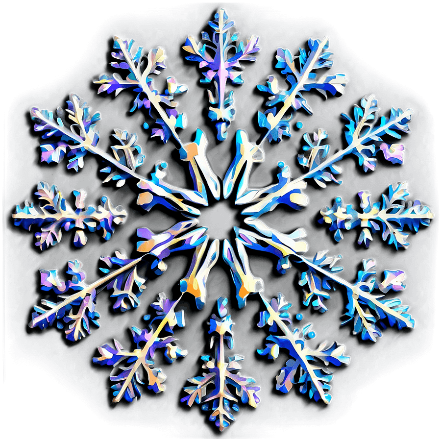 Snow Flakes Style PNG ptn