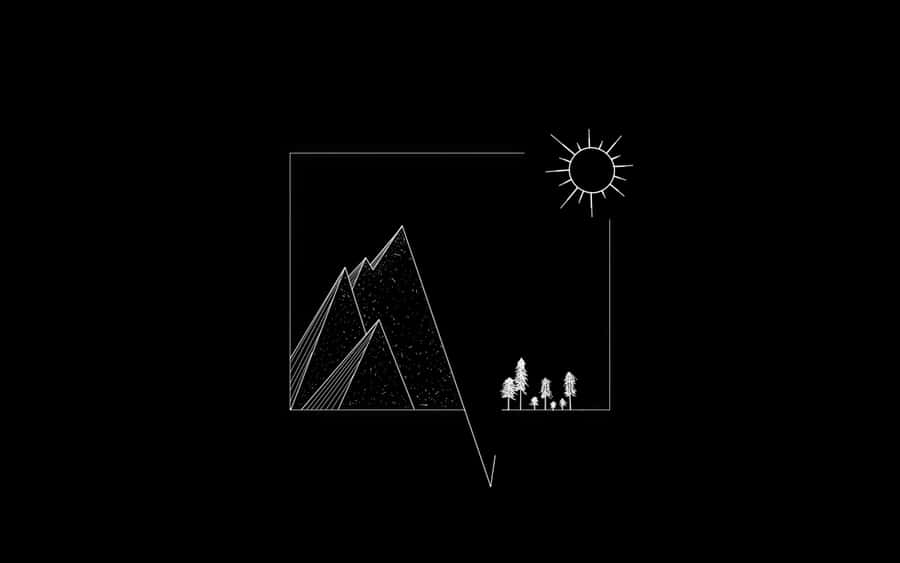 Minimalistischer Berg Sonnenaufgang Hintergrund