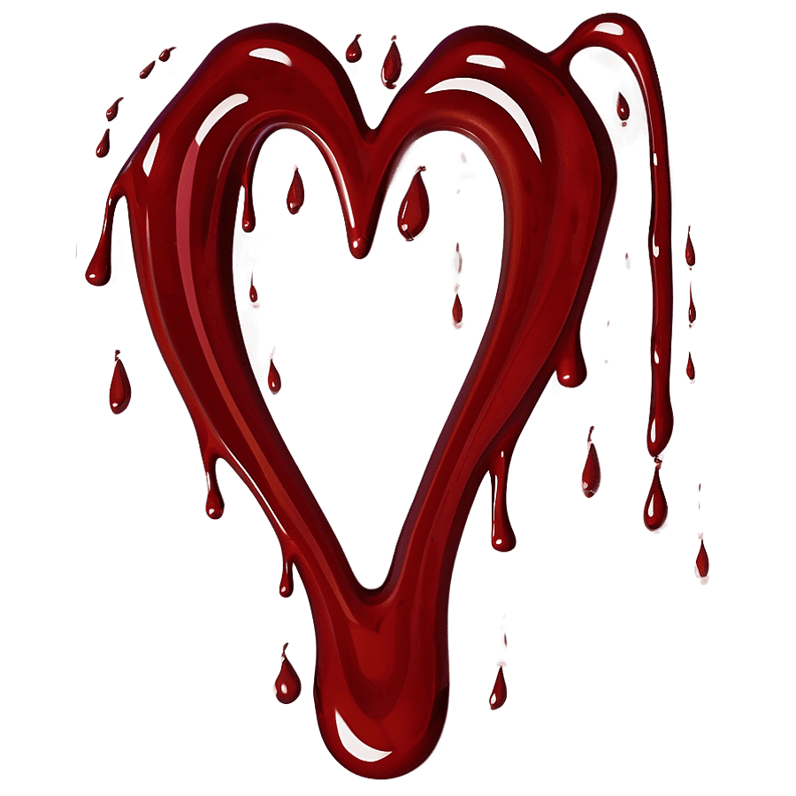 Drip Heart PNG yfe