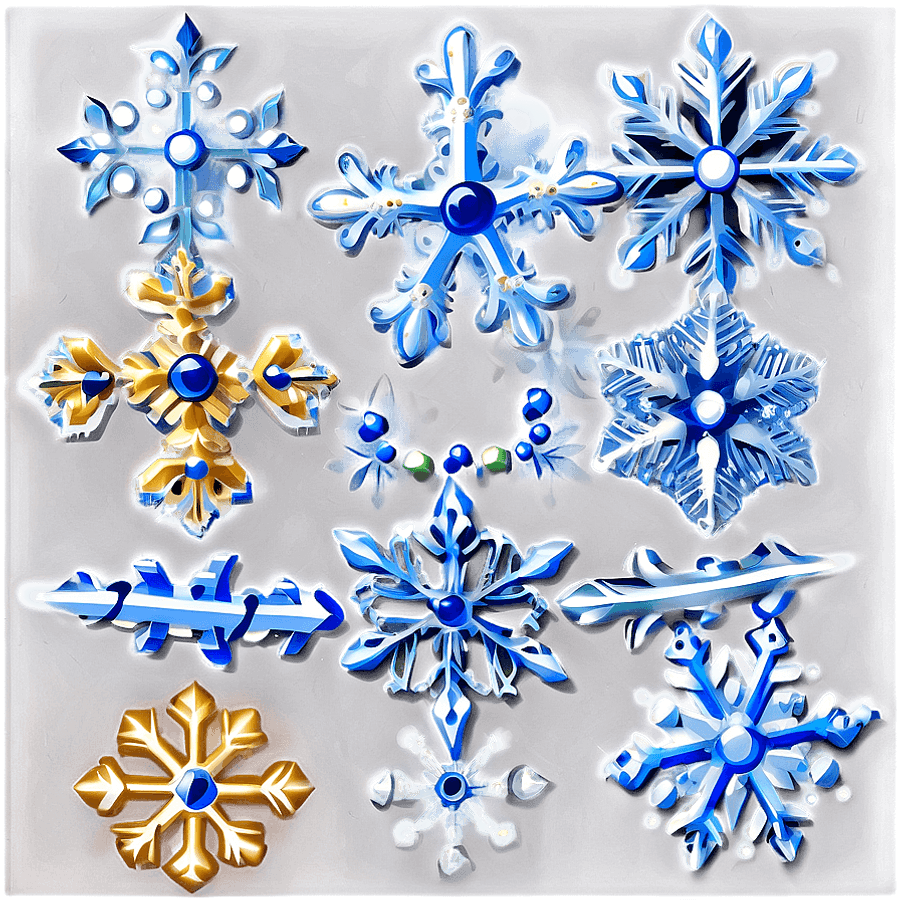 Snowflakes Decoration PNG gos34