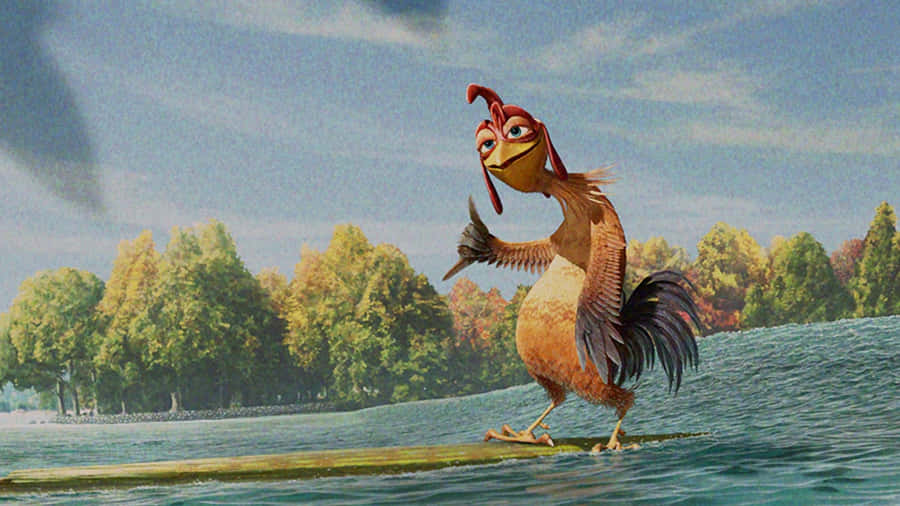 Surfender Huhn Joe Wasserlauf