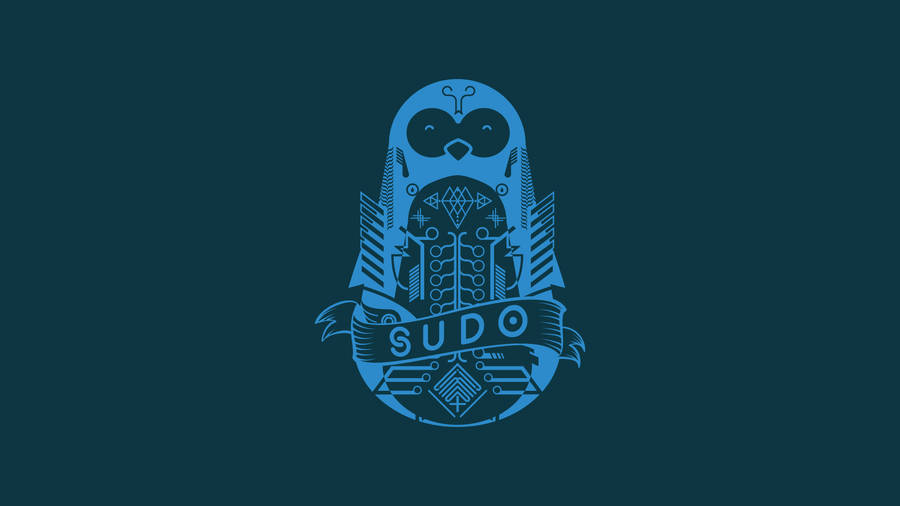 Logo Sudo Linux Solarized Dark Wallpaper