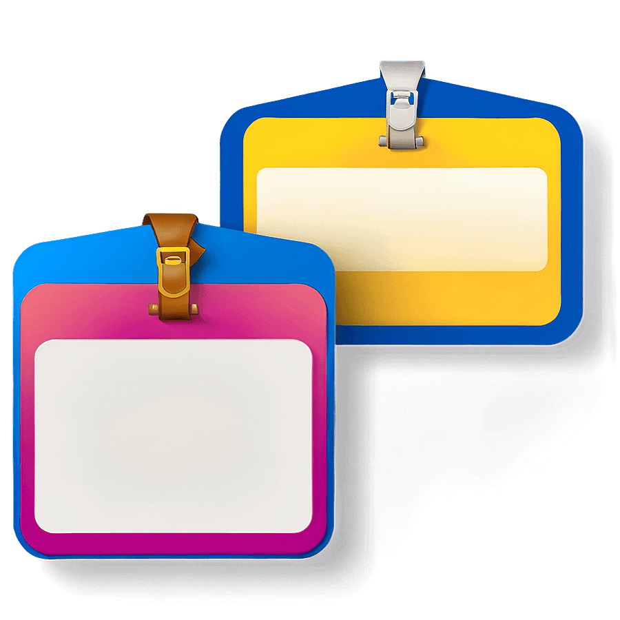 Name Tag with Arrow PNG rdc91