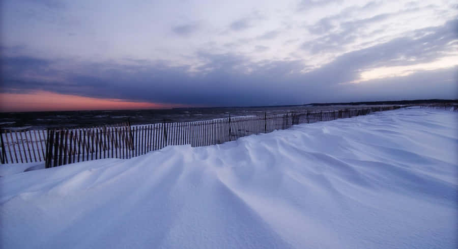WinterStrand 1920 x 1044 Hintergrundbild