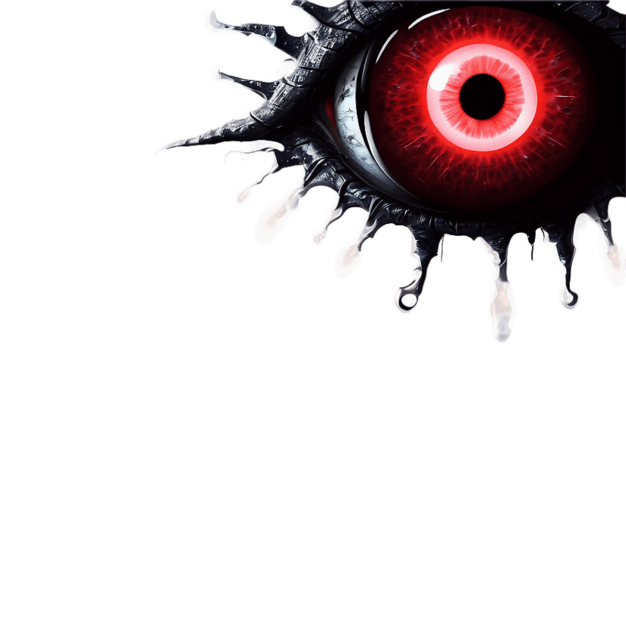 Red Glowing Eyes in Fog PNG 94