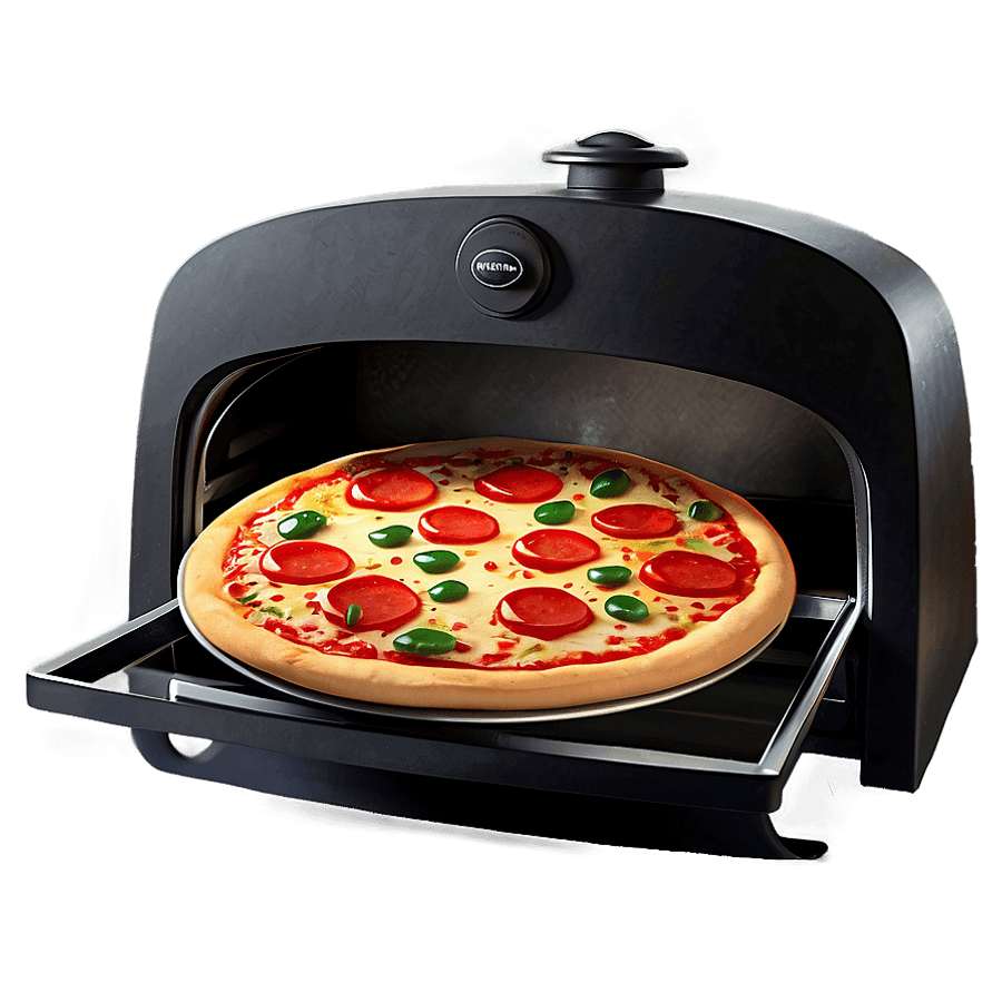 Cartoon Pizza in Oven PNG ygy