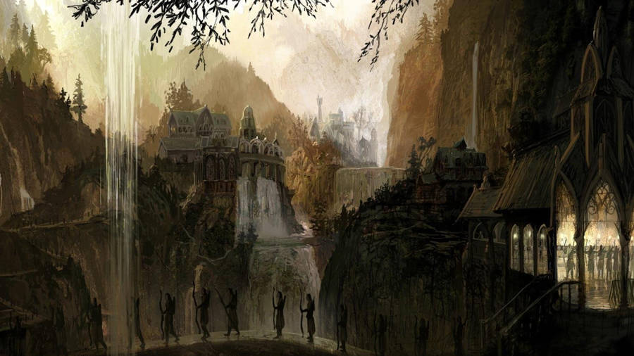 Download Lotr Lord Of The Rings Rivendell Wallpaper | Wallpapers.com