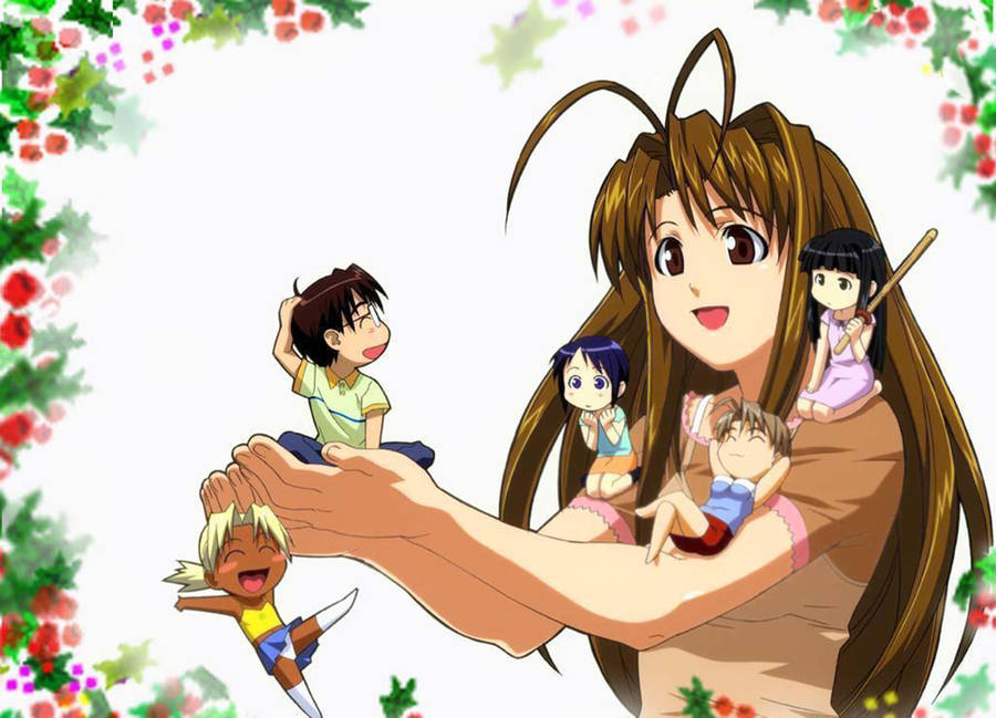 Download Love Hina Chibi Art Wallpaper | Wallpapers.com