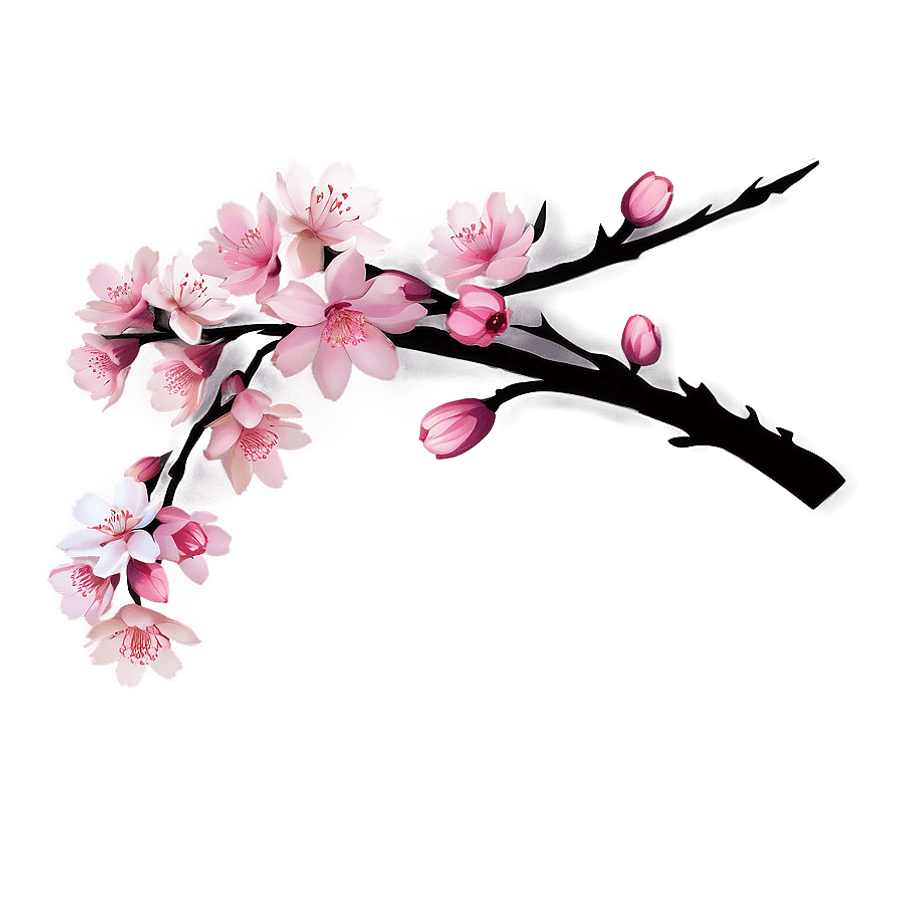 Cherry Blossom Invitation PNG sny