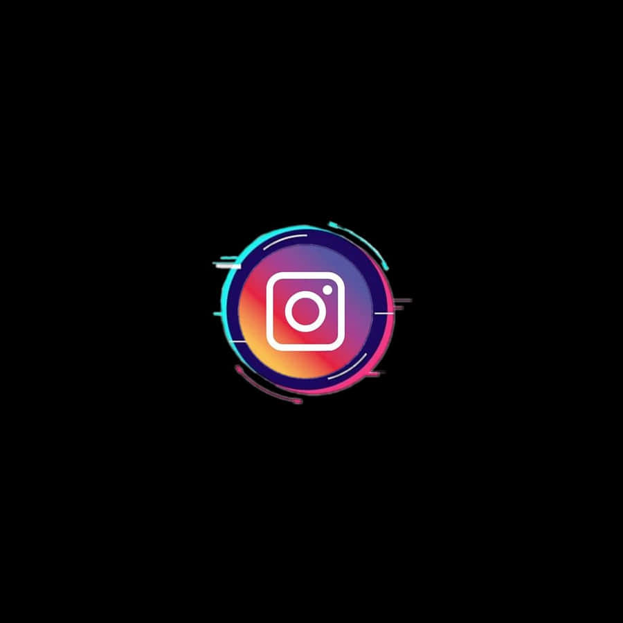 InstagramLogo Fehler Icon Schwarzer Hintergrund