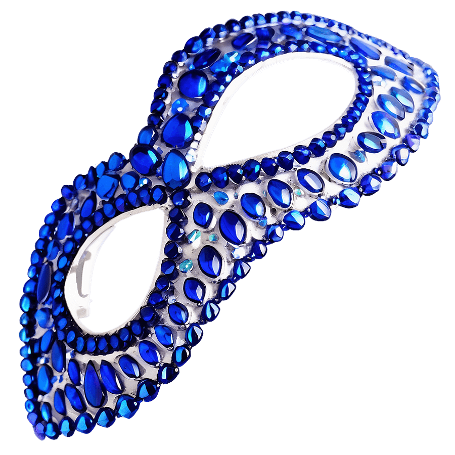 Blue Sapphire Masquerade Mask PNG 33