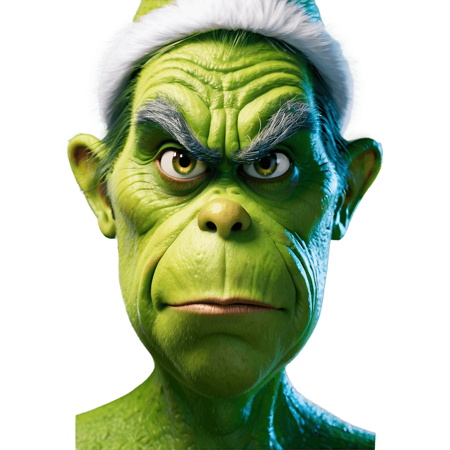 Grinch with Eyebrows Raised PNG myn