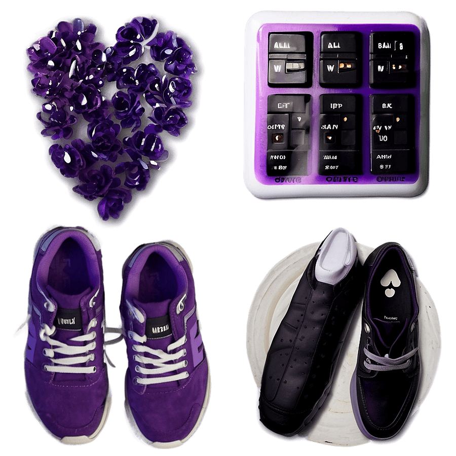 Purple Aesthetic Collage PNG dhp