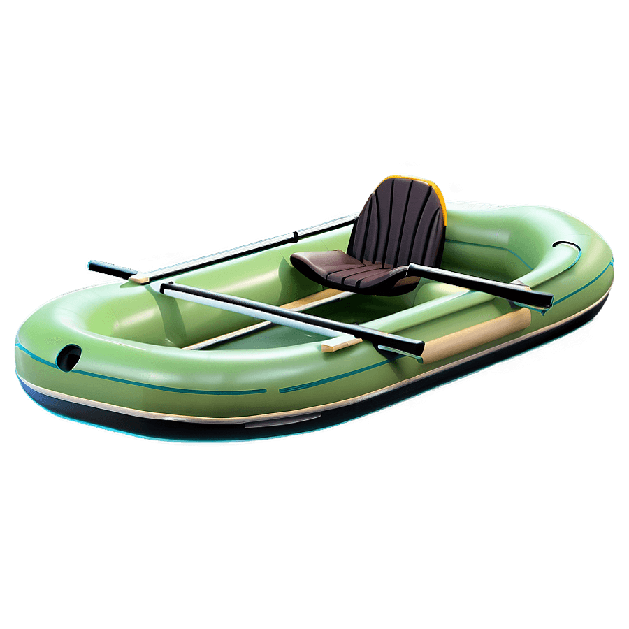 Raft with Paddles PNG 05262024